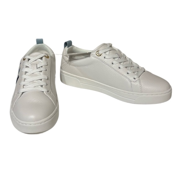Ted Baker White Sneakers with Blue Stripes - Picture 2 of 9